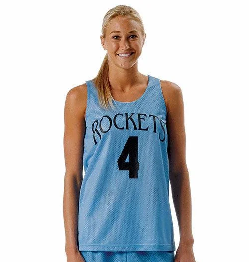 A4 Ladies Reversible Mesh Basketball Tank cold shoulder tank