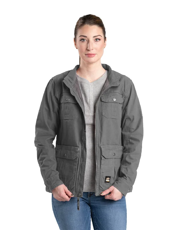 Berne Titanium 100% Cotton Ladies Sierra One One Jacket Quilted Jacket Puffer Jacket Insulated Jacket