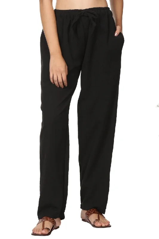 Women's Lounge Pant | Black | Fits Waist Size 28" to 36" Formal Slim Pants