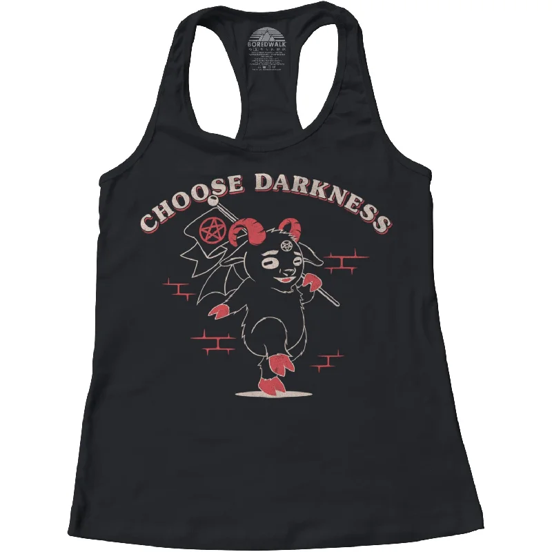Women's Choose Darkness Racerback Tank Top seamless tank top