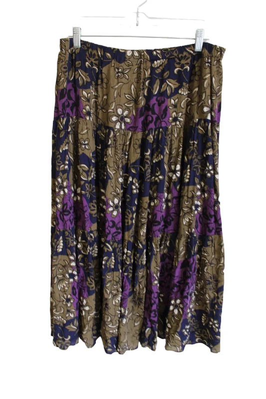 Sag Harbor Tiered Skirt | L cotton skirt soft
