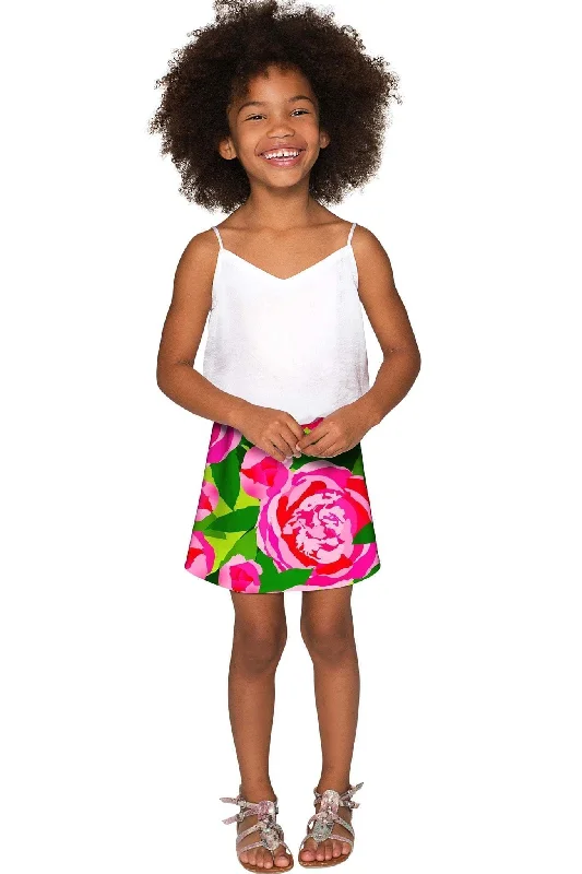 Pink Vibes Aria A-Line Skirt - Girls silk skirt sleek