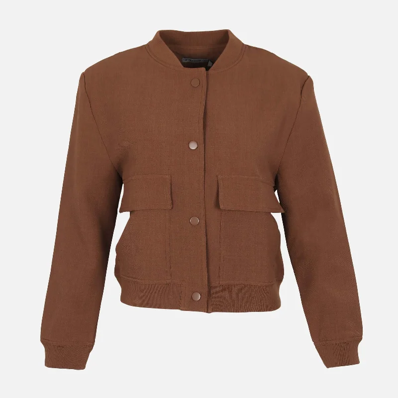 WOMEN BOMBER  JACKET One-Shoulder Jacket Off-the-Shoulder Jacket Asymmetrical Jacket