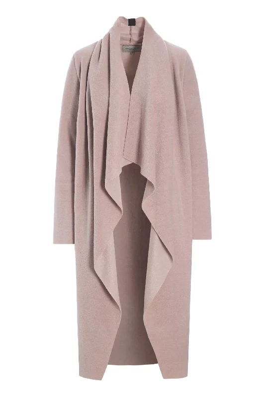 Henriette Steffensen Nude Cardigan With High Neck Striped Floral Plaid