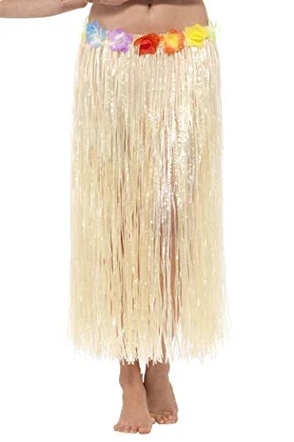 Smiffys Women's Natural Hawaiian Hula Skirt tiered skirt playful