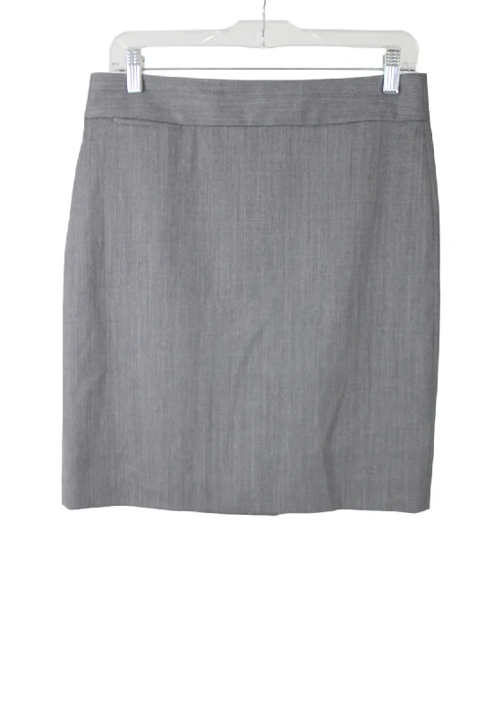 NEW J.Crew Gray Skirt | 8 Petite asymmetrical skirt cut