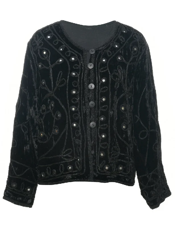 Velvet Evening Jacket - L Chenille Jacket Brocade Jacket Lace Jacket