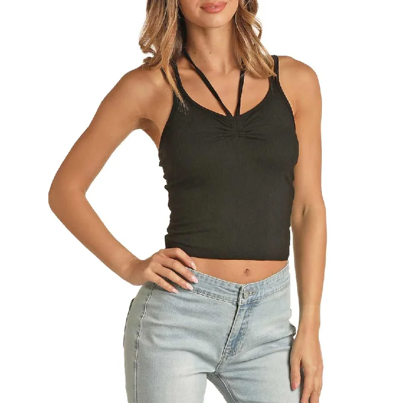 Rock & Roll Cowgirl Women's Cropped Tank Top tie dye tank