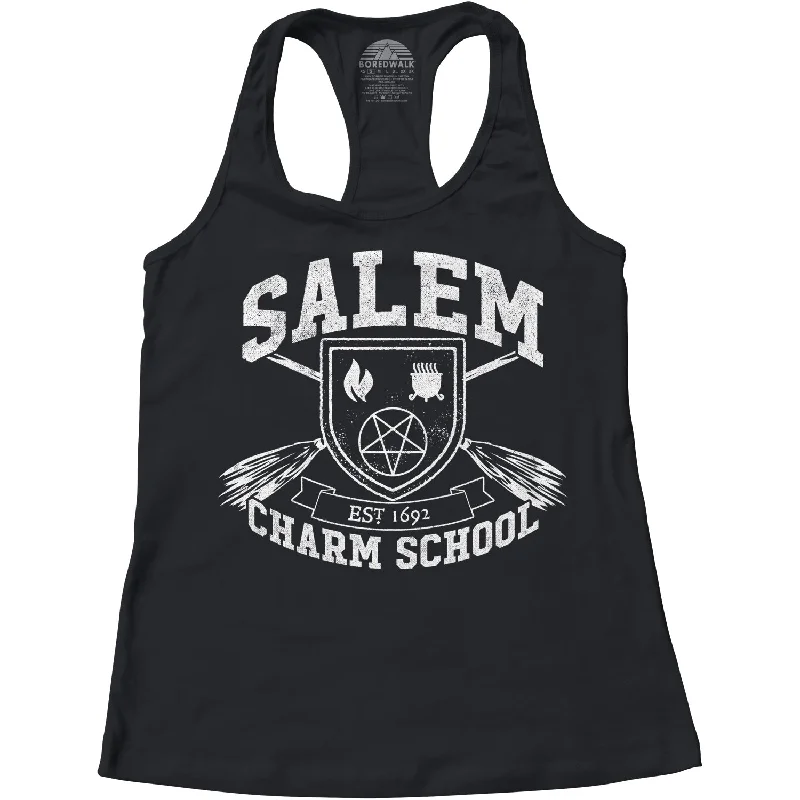 Women's Salem Charm School Racerback Tank Top fashionable tank top