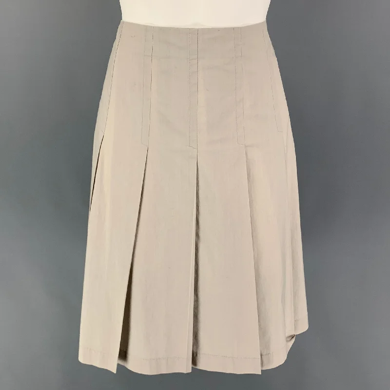 MARNI Size 4 Light Gray Cotton Plaid Skirt velvet skirt glossy