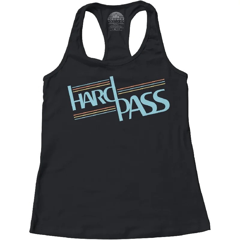 Women's Hard Pass Racerback Tank Top lime green tank