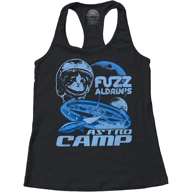 Women's Fuzz Aldrin's Astrocamp Racerback Tank Top slim fit tank