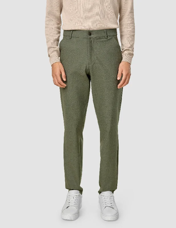 Essential Pants Regular Nightfall Green Melange Soft Stretch Pants