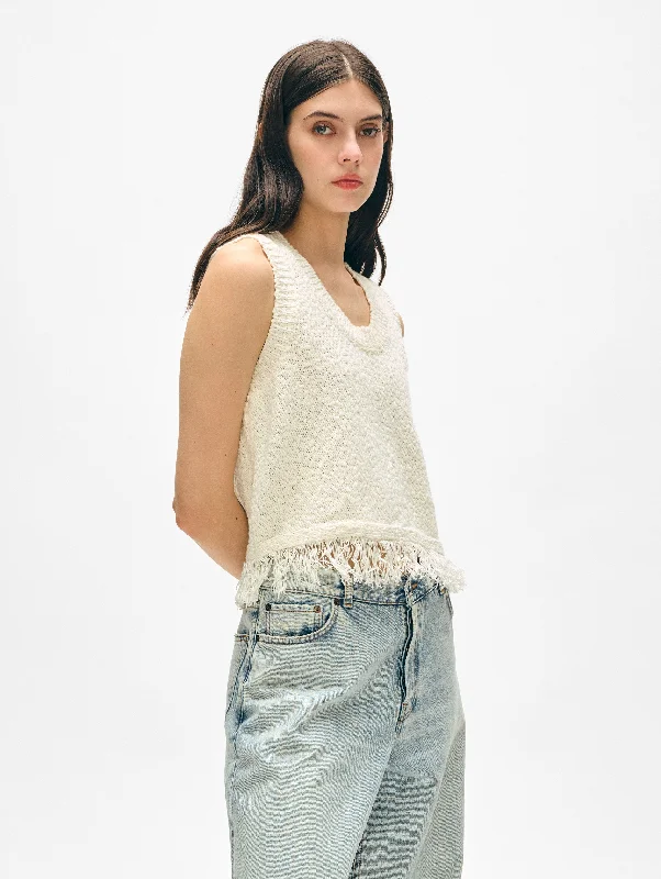 Cotton Fringe Tank activewear tank top