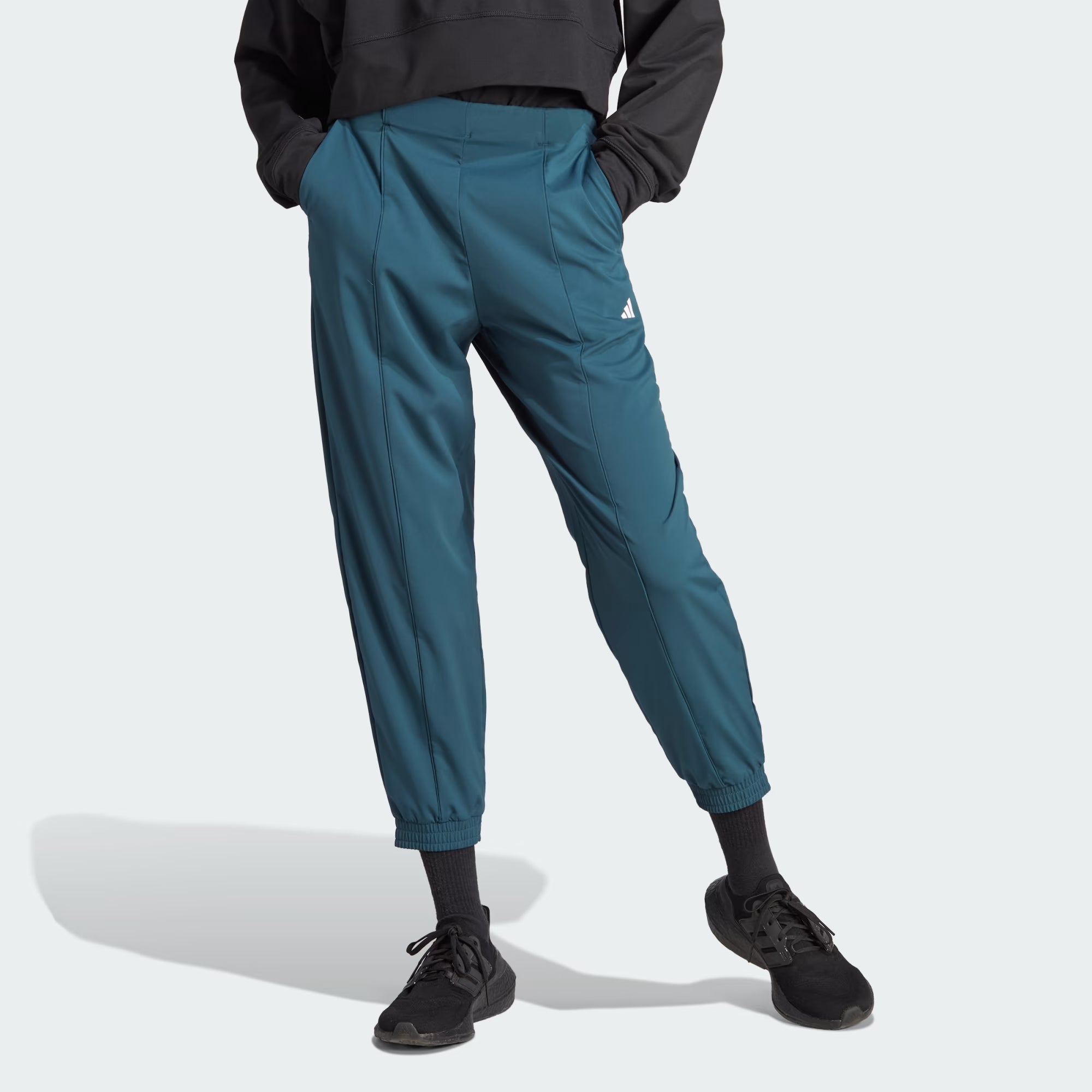 Adidas Aeroready Train Essentials Minimal Branding Woven Pants - Women Classic Pleated Pants