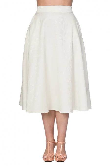 Banned Apparel - White Preppy Skirt casual skirt length