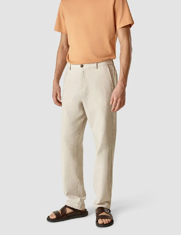 Linen Pants Relaxed Fit Sandshell Modern Skinny Pants
