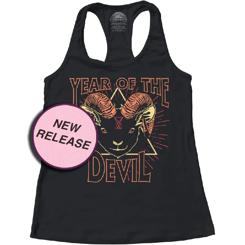 Women's Year of the Devil Racerback Tank Top cotton tank top