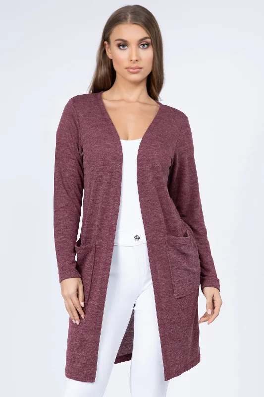 Looks So Perfect Two Pocket Cardigan Cable Knit Ribbed Knit Lace Knit