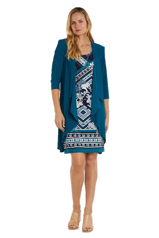 R&M Richards 9627P Short Mother of the Bride Petite Jacket Dress Elasticated Jacket Padded Jacket Insulated Jacket