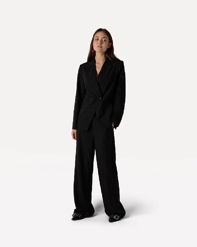 Black  pin stripe