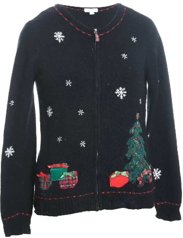 Festive Gifts Christmas Cardigan - M Terry Blend Velvet Blend Canvas Blend