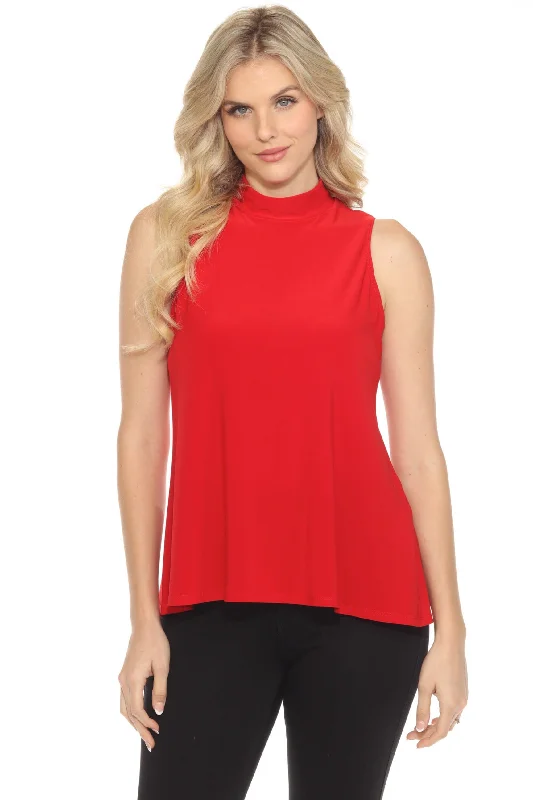 Joseph Ribkoff Mock Neckline Sleeveless Tank Top 243253 peekaboo tank top