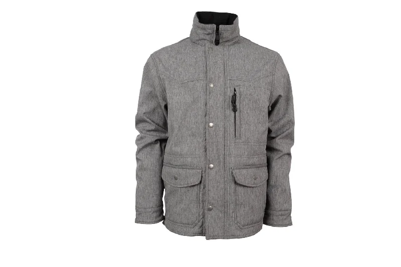 STS Ranchwear Womens Brazos Heather Gray Polyester Softshell Jacket Oversized Jacket Tailored Jacket Straight Jacket