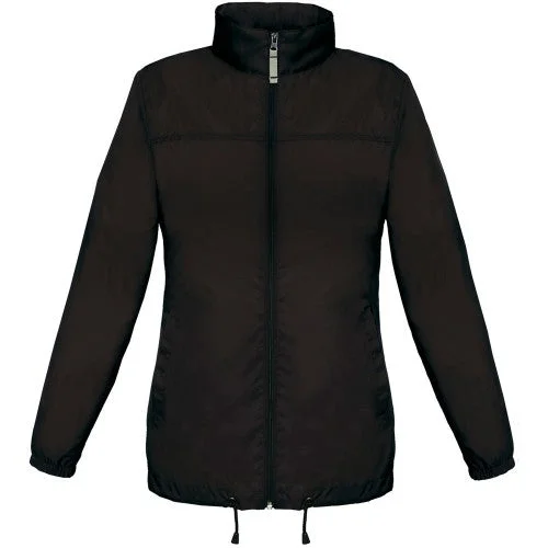 B&C Womens/Ladies Sirocco Lightweight Windproof, Showerproof & Water Repellent Jacket Collared Jacket Crew Neck Jacket Turtle Neck Jacket
