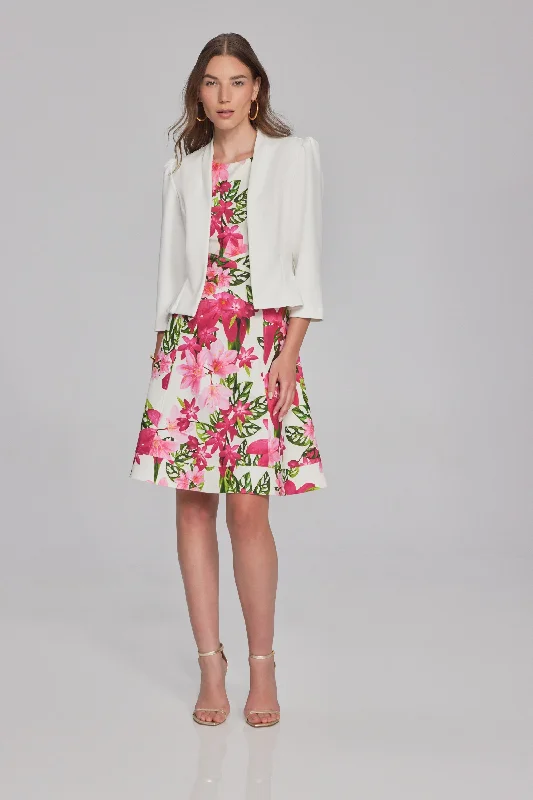 Joseph Ribkoff  Scuba Crepe Peplum Jacket Print Jacket Jacquard Jacket Embroidered Jacket