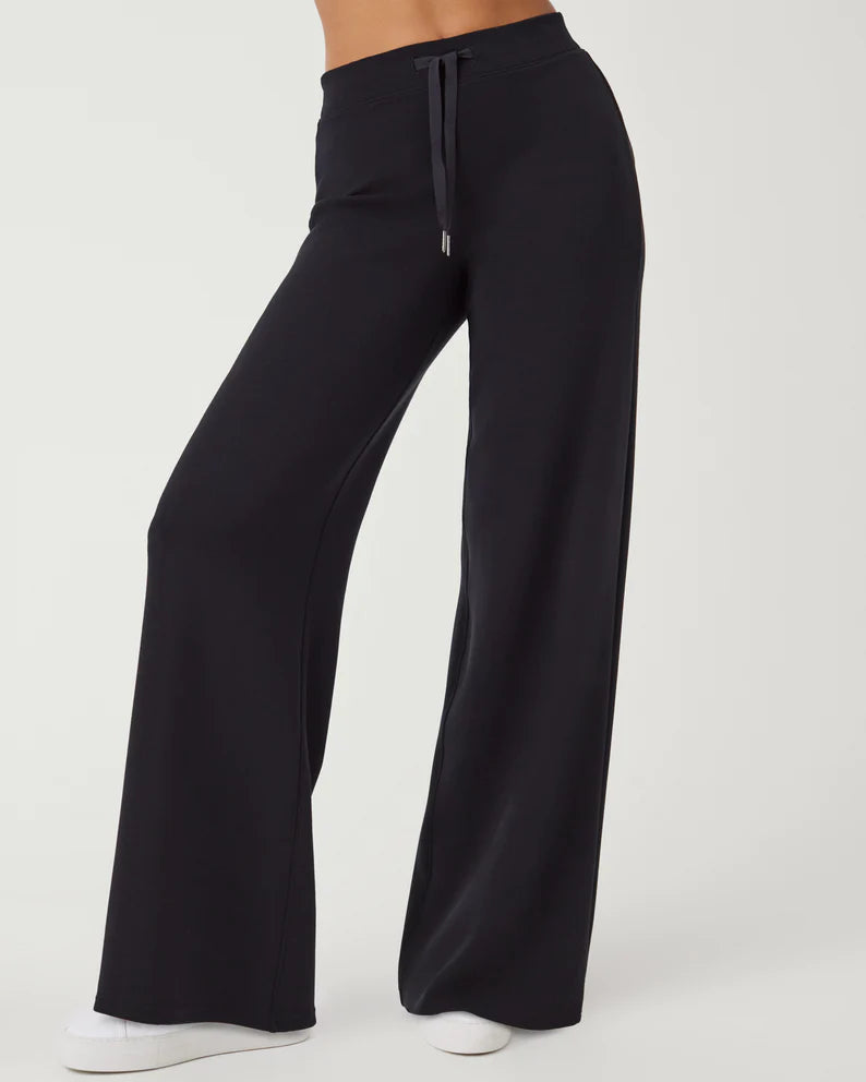 Spanx AirEssentials Wide Leg Pant In Black Classic Bootcut Trousers