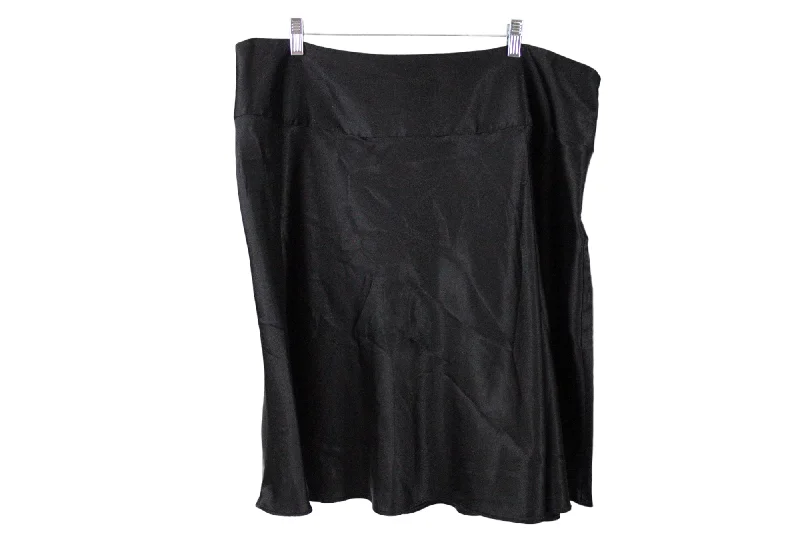 George Black Satin Skirt | 20W silk skirt sleek