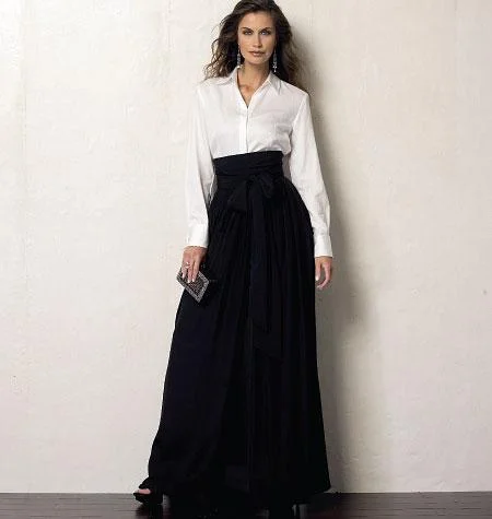 Vogue Pattern V8955 Misses' Pants Relaxed High-Waist Trousers