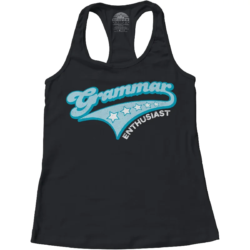 Women's Grammar Enthusiast Racerback Tank Top halter tank top