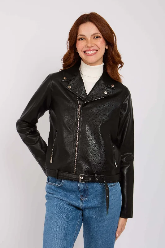 Women Wide Leg Baggy Black Pant Chic Faux Leather Pants