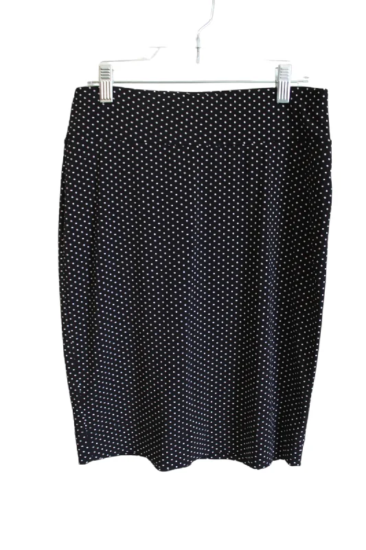 White House Black Market Polka Dot Fitted Skirt | XS flowy skirt hem