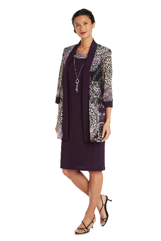 R&M Richards 7883P Short Mother of the Bride Petite Jacket Dress Tailored Jacket Straight Jacket A-Line Jacket