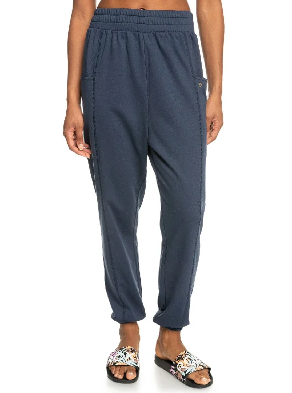 Roxy Womens Pants Next Set Drop Crotch Joggers Comfy Zip-Up Pants