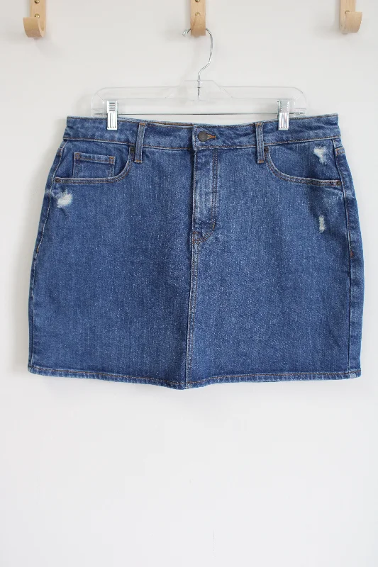 Old Navy Denim Mini Skirt | 14 silk skirt sleek