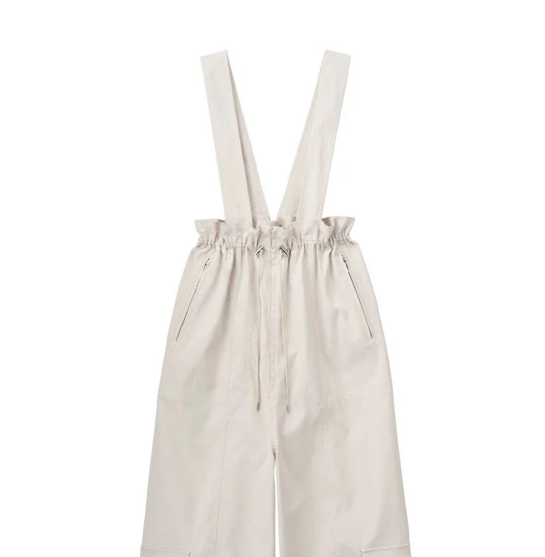 2way Suspenders Cargo Pants/Ivory Fashionable Track Pants