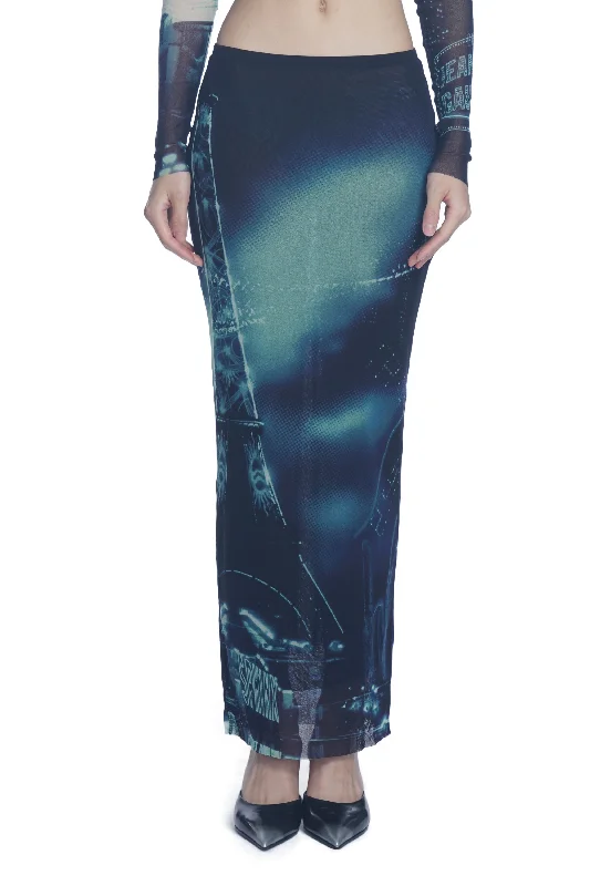 Skirt elastic waist skirt