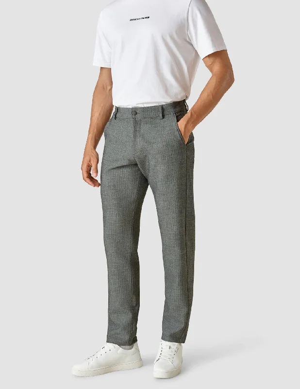 Heavy Edition Pants Regular Grey Herringbone 2.0 Trendy Work Pants