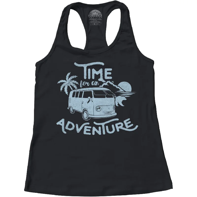 Women's Time For An Adventure Racerback Tank Top sage tank top