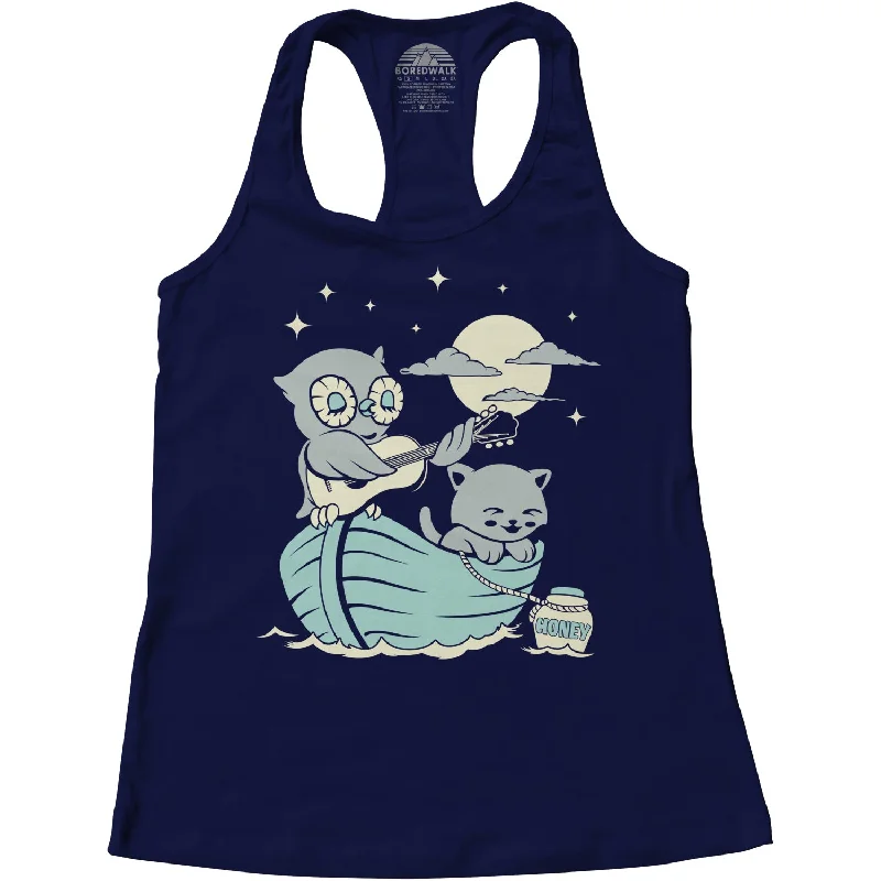 Women's The Owl And the Pussycat Racerback Tank Top long tank top