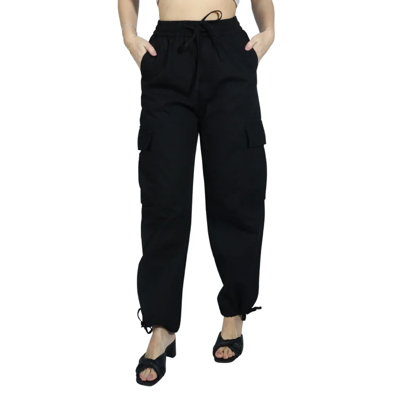 BLACKGTS - Pull Over Cargo Pants Chic Wool Trousers