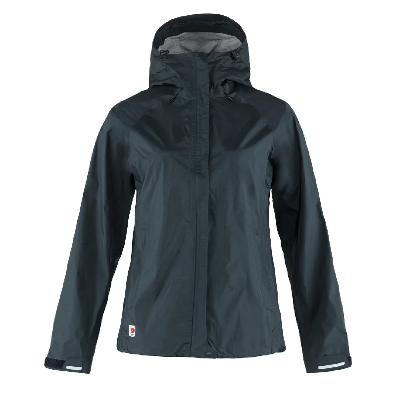 Fjallraven Womens High Coast Hydratic Jacket Navy Nylon Fabric Polyester Fabric Spandex Fabric
