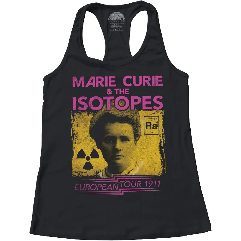 Women's Marie Curie European Tour Racerback Tank Top cold shoulder tank