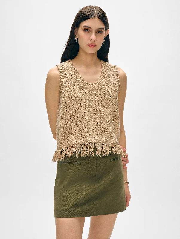 Cotton Fringe Tank fashionable tank top