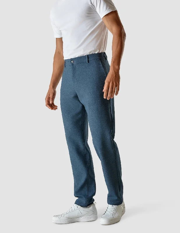 Heavy Edition Pants Slim Deep Blue Melange 2.0 Fashionable Track Pants