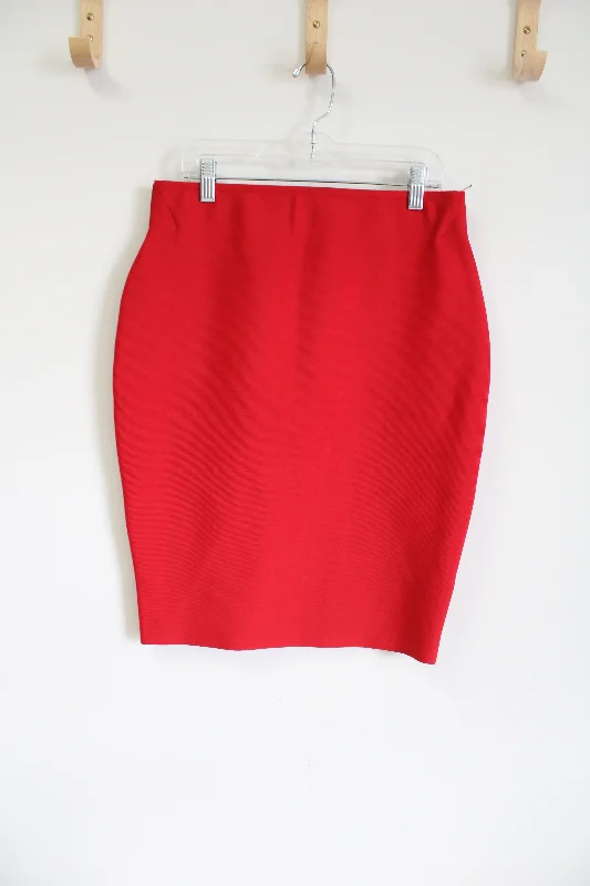 Chocolate U.S.A Red Fitted Skirt | L breathable skirt fabric
